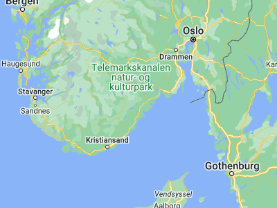 Map showing location of Gjerstad (58.88083, 9.01861)