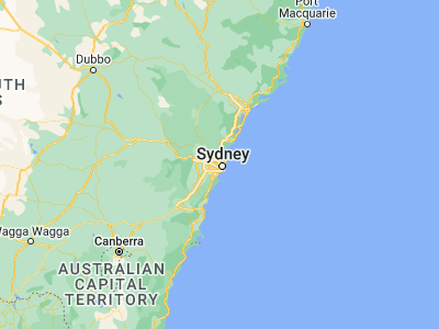Map showing location of Gladesville (-33.83333, 151.13333)
