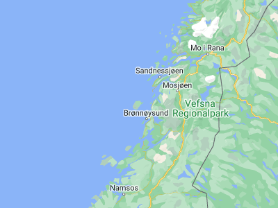 Map showing location of Gladstad (65.67732, 11.96137)