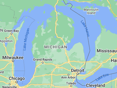 Map showing location of Gladwin (43.98085, -84.4864)