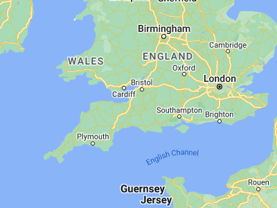 Map showing location of Glastonbury (51.14729, -2.71797)