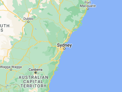 Map showing location of Glenhaven (-33.7, 151)
