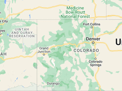 Map showing location of Glenwood Springs (39.55054, -107.32478)
