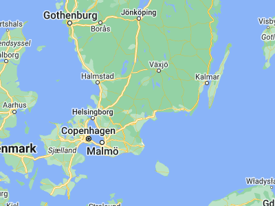 Map showing location of Glimåkra (56.3, 14.13333)