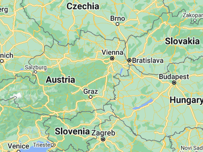 Map showing location of Gloggnitz (47.67487, 15.93893)