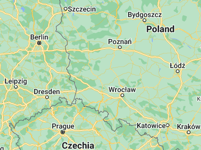 Map showing location of Głogów (51.66361, 16.0845)