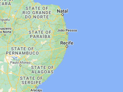 Map showing location of Glória do Goitá (-8.00167, -35.29278)