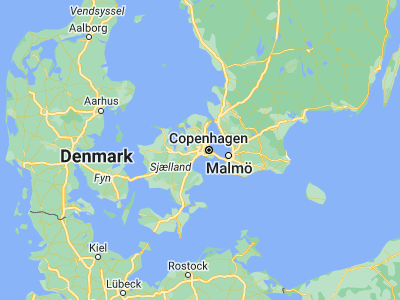 Map showing location of Glostrup (55.66667, 12.4)