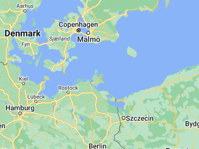 Map showing location of Glowe (54.56667, 13.48333)