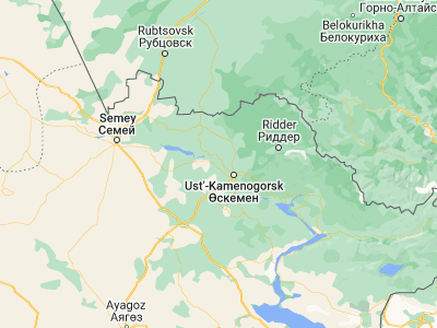 Map showing location of Glubokoye (50.14112, 82.31329)