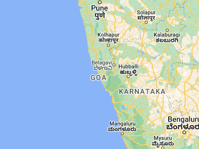 Map showing location of Goa Velha (15.43333, 73.86667)