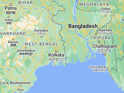 Map showing location of Gobārdānga (22.8774, 88.75479)