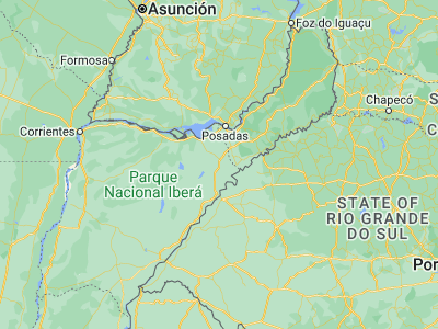 Map showing location of Gobernador Ingeniero Valentín Virasoro (-28.05, -56.03333)