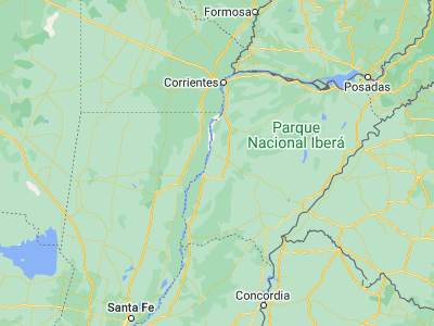 Map showing location of Gobernador Juan E. Martínez (-28.91705, -58.93292)