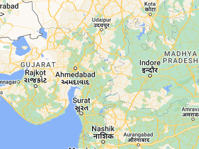 Map showing location of Godhra (22.75, 73.63333)