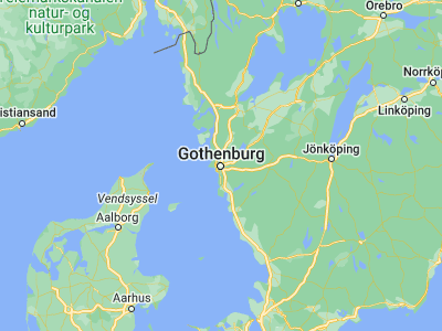 Map showing location of Göteborg (57.70716, 11.96679)