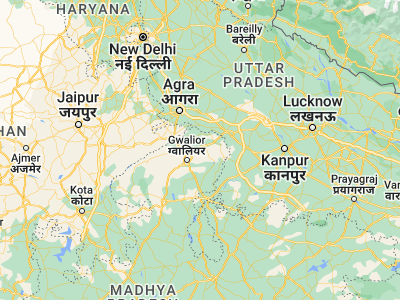 Map showing location of Gohad (26.42416, 78.44094)