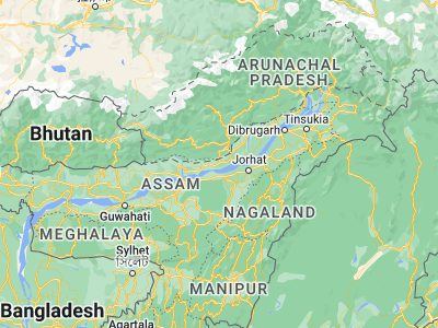 Map showing location of Gohpur (26.88184, 93.6156)