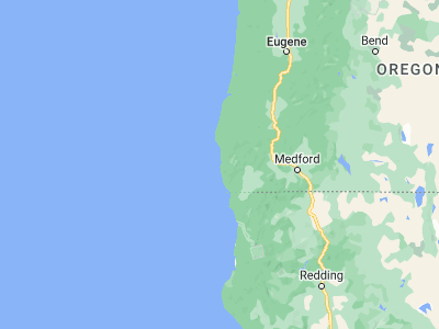 Map showing location of Gold Beach (42.40733, -124.42177)