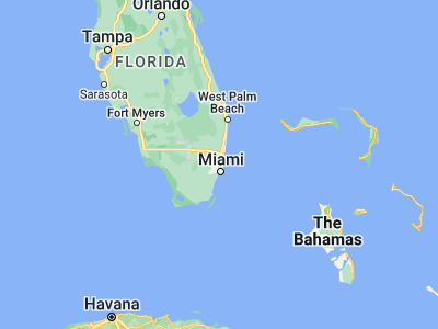 Map showing location of Golden Glades (25.91176, -80.20033)