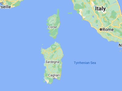 Map showing location of Golfo Aranci (41.00648, 9.61453)