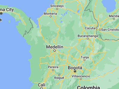 Map showing location of Gómez Plata (6.68178, -75.21906)