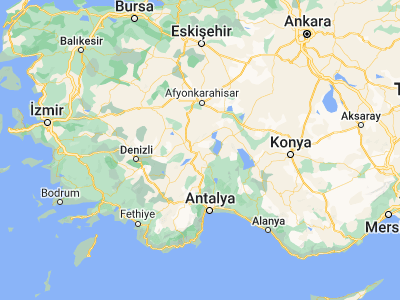 Map showing location of Gönen (37.95639, 30.5114)