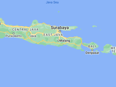 Map showing location of Gongdanglegi Kulon (-8.17529, 112.63594)