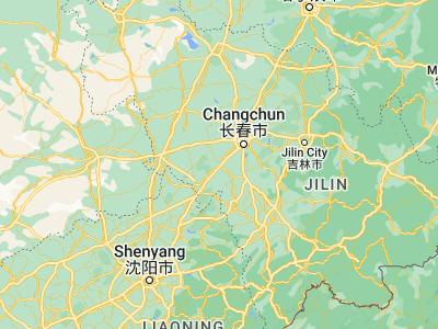 Map showing location of Gongzhuling (43.50075, 124.81979)