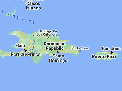 Map showing location of Gonzalo (18.95147, -69.75114)