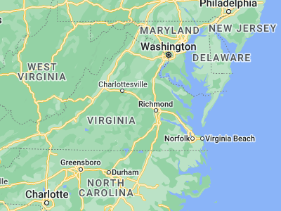 Map showing location of Goochland (37.68431, -77.88527)