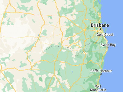 Map showing location of Goondiwindi (-28.5464, 150.3073)