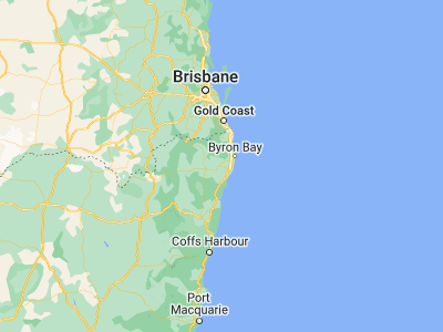 Map showing location of Goonellabah (-28.81667, 153.31667)