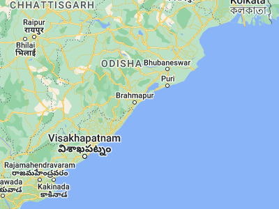 Map showing location of Gopālpur (19.26667, 84.91667)