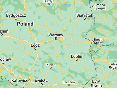 Map showing location of Góra Kalwaria (51.97653, 21.21537)