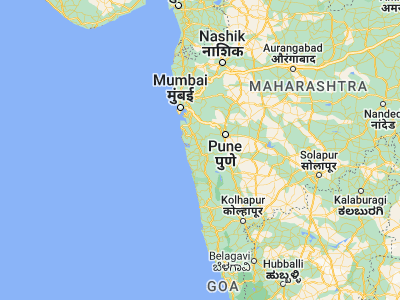 Map showing location of Goregaon (18.16667, 73.3)