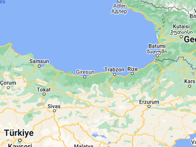 Map showing location of Görele (41.03083, 39.00306)
