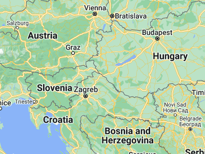Map showing location of Goričan (46.38417, 16.68083)