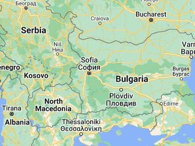 Map showing location of Gorna Malina (42.68333, 23.7)