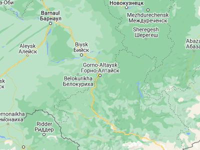 Map showing location of Gorno-Altaysk (51.95611, 85.955)