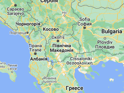 Map showing location of Gorno Orizari (41.68583, 21.73361)