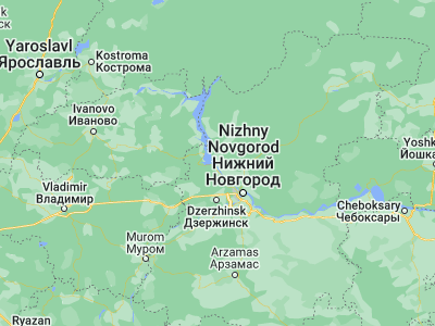 Map showing location of Gorodets (56.65493, 43.47273)