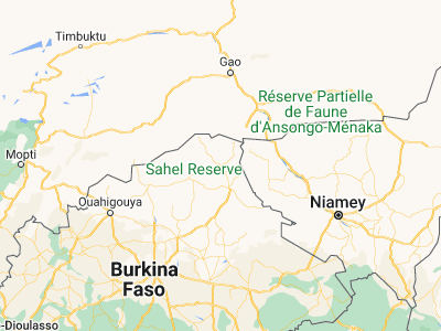 Map showing location of Gorom Gorom (14.44231, -0.23545)