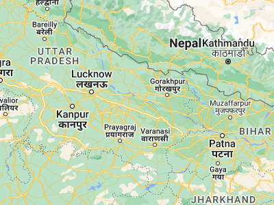 Map showing location of Gosainganj (26.57079, 82.38116)