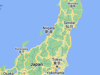 Map showing location of Gosen (37.73333, 139.16667)