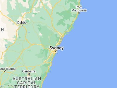 Map showing location of Gosford (-33.4244, 151.34399)