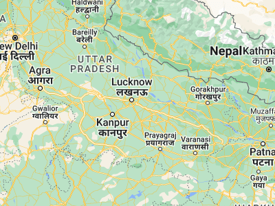 Map showing location of Goshainganj (26.76698, 81.10968)