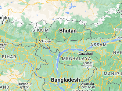 Map showing location of Goshaingaon (26.43946, 89.96306)