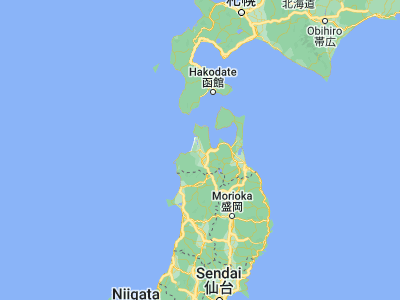 Map showing location of Goshogawara (40.80444, 140.44139)