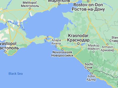 Map showing location of Gostagayevskaya (45.02284, 37.50511)